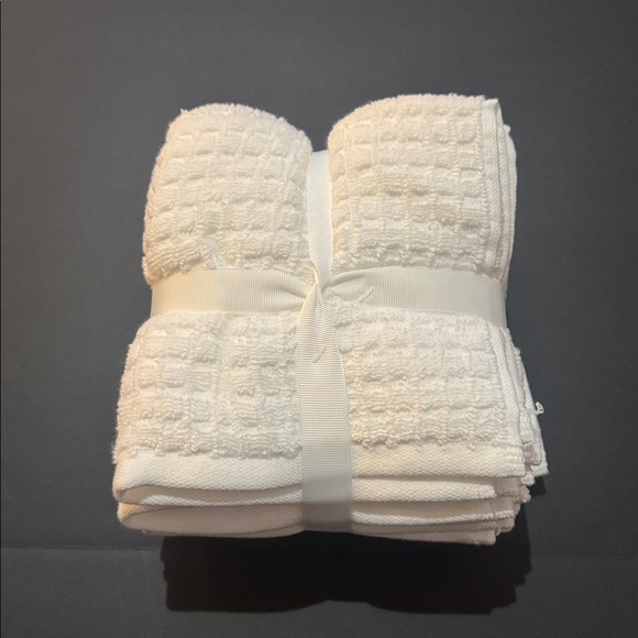 9pc ECOEXISTENCE Oversized Quick Dry 100% Cotton Bath Towel Set - White - Picture 7 of 8